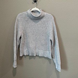 AE Dreamspun Mock Neck Sweater (S) Gray